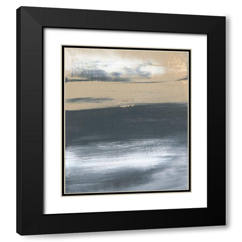 Glide II Black Modern Wood Framed Art Print with Double Matting by Gordon, Sharon