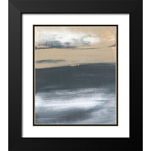 Glide II Black Modern Wood Framed Art Print with Double Matting by Gordon, Sharon