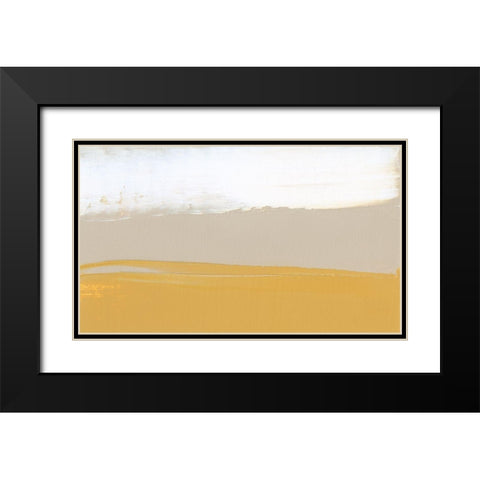 Glide IV Black Modern Wood Framed Art Print with Double Matting by Gordon, Sharon