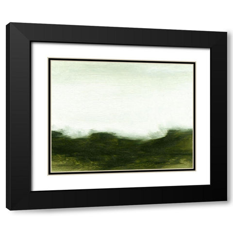 Verdant I Black Modern Wood Framed Art Print with Double Matting by Gordon, Sharon