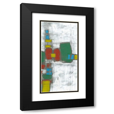 Building Blocks II Black Modern Wood Framed Art Print with Double Matting by Goldberger, Jennifer