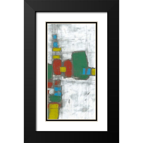 Building Blocks II Black Modern Wood Framed Art Print with Double Matting by Goldberger, Jennifer