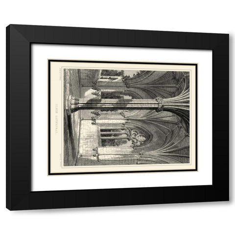 Gothic Detail III Black Modern Wood Framed Art Print with Double Matting by Billings, R. W.