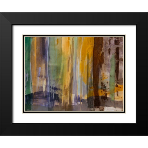 Intuition V Black Modern Wood Framed Art Print with Double Matting by Jasper, Sisa