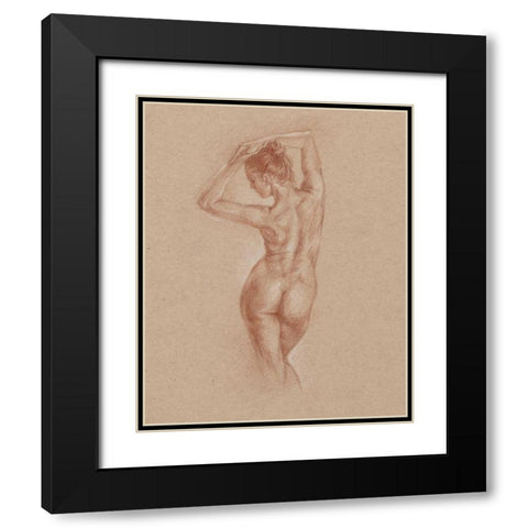 Standing Figure Study I Black Modern Wood Framed Art Print with Double Matting by Harper, Ethan