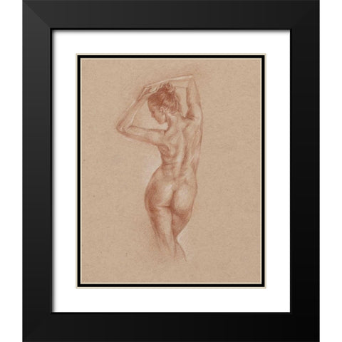 Standing Figure Study I Black Modern Wood Framed Art Print with Double Matting by Harper, Ethan