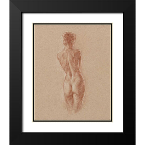 Standing Figure Study II Black Modern Wood Framed Art Print with Double Matting by Harper, Ethan