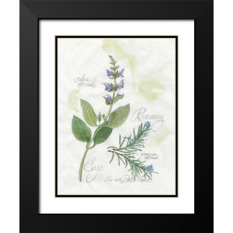 Rosemary and Sage Black Modern Wood Framed Art Print with Double Matting by Della-Piana, Elissa
