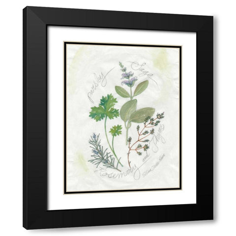 Parsley and Sage Black Modern Wood Framed Art Print with Double Matting by Della-Piana, Elissa