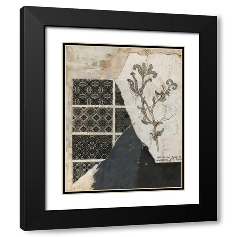 Non-Embellished Fragmented Collage II Black Modern Wood Framed Art Print with Double Matting by Meagher, Megan