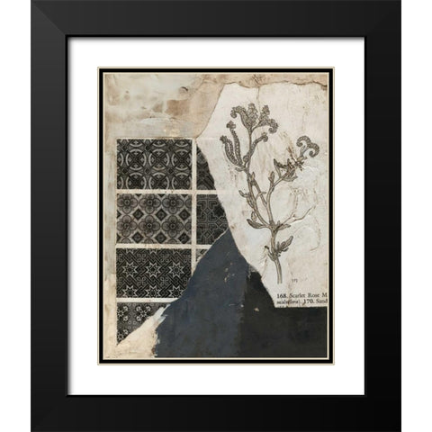 Non-Embellished Fragmented Collage II Black Modern Wood Framed Art Print with Double Matting by Meagher, Megan