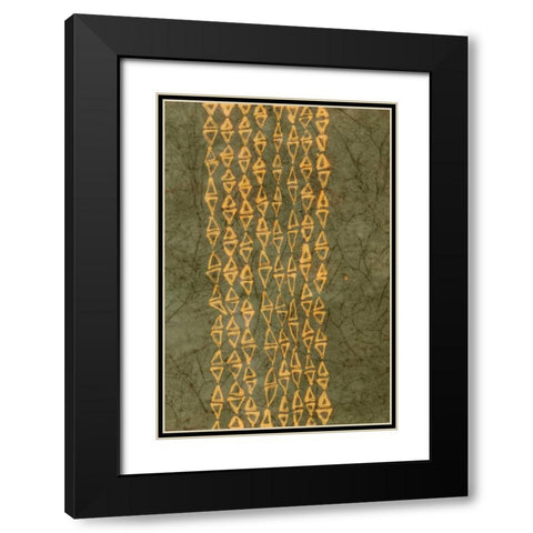 Primitive Patterns III Black Modern Wood Framed Art Print with Double Matting by Stramel, Renee W.