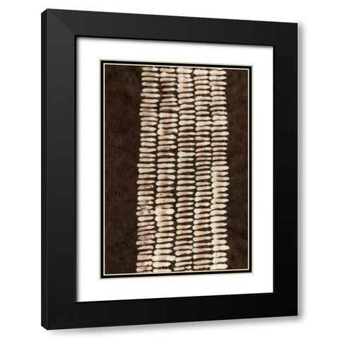 Primitive Patterns VII Black Modern Wood Framed Art Print with Double Matting by Stramel, Renee W.