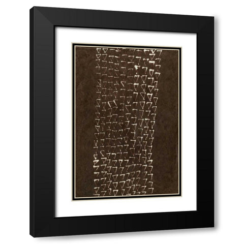 Primitive Patterns IX Black Modern Wood Framed Art Print with Double Matting by Stramel, Renee W.