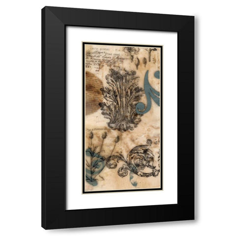 Encaustic Ephemera II Black Modern Wood Framed Art Print with Double Matting by Goldberger, Jennifer