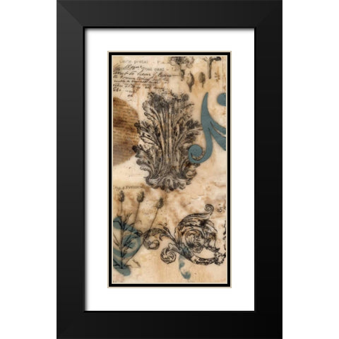 Encaustic Ephemera II Black Modern Wood Framed Art Print with Double Matting by Goldberger, Jennifer