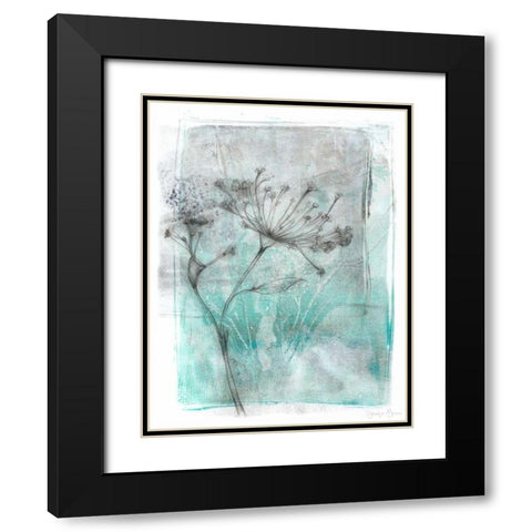 Ombre Wildflowers I Black Modern Wood Framed Art Print with Double Matting by Goldberger, Jennifer