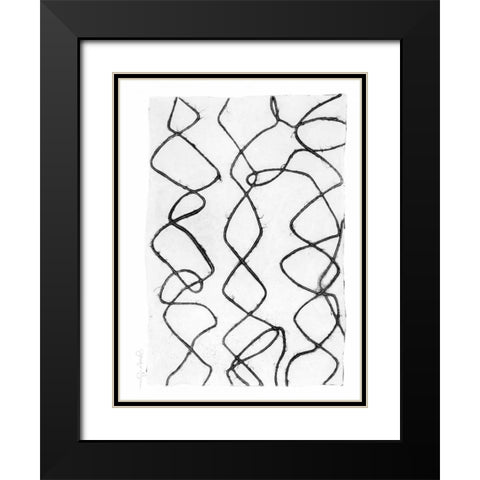 Frequency II Black Modern Wood Framed Art Print with Double Matting by Goldberger, Jennifer