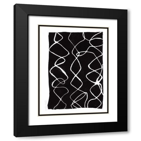 Frequency VI Black Modern Wood Framed Art Print with Double Matting by Goldberger, Jennifer