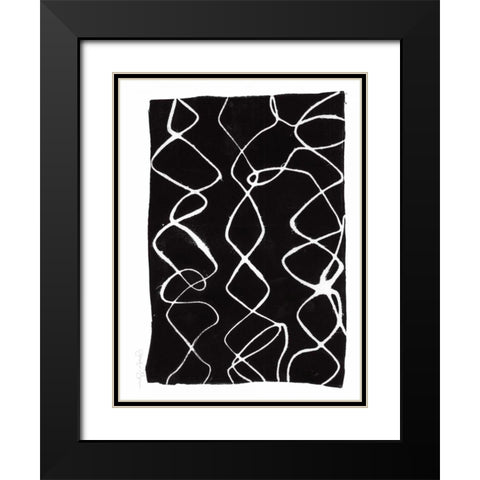 Frequency VI Black Modern Wood Framed Art Print with Double Matting by Goldberger, Jennifer