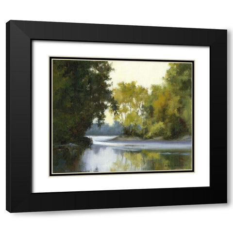River Reflections Black Modern Wood Framed Art Print with Double Matting by Chenault, Barbara