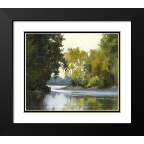 River Reflections Black Modern Wood Framed Art Print with Double Matting by Chenault, Barbara