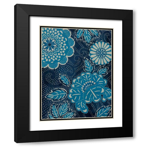 Indigo Constellation I Black Modern Wood Framed Art Print with Double Matting by Zarris, Chariklia