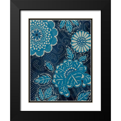 Indigo Constellation I Black Modern Wood Framed Art Print with Double Matting by Zarris, Chariklia