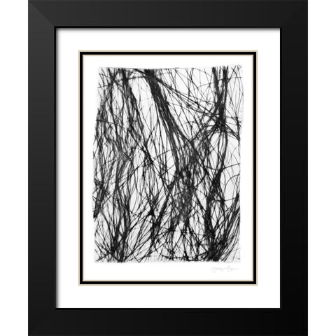 Free Flow I Black Modern Wood Framed Art Print with Double Matting by Goldberger, Jennifer