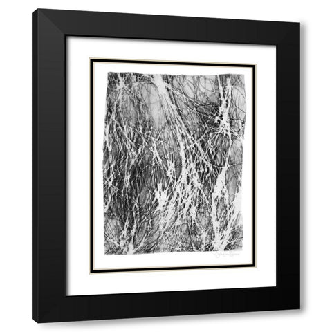 Free Flow III Black Modern Wood Framed Art Print with Double Matting by Goldberger, Jennifer