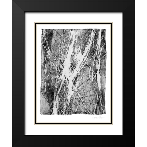 Free Flow IV Black Modern Wood Framed Art Print with Double Matting by Goldberger, Jennifer