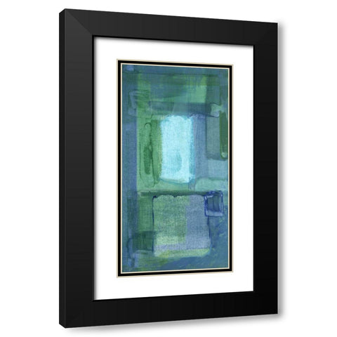 Blue Patch I Black Modern Wood Framed Art Print with Double Matting by McMullen, Charles