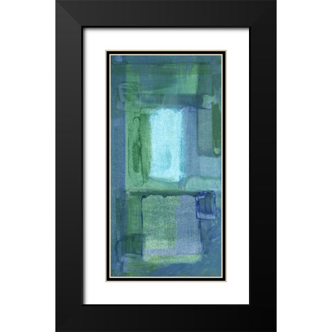 Blue Patch I Black Modern Wood Framed Art Print with Double Matting by McMullen, Charles