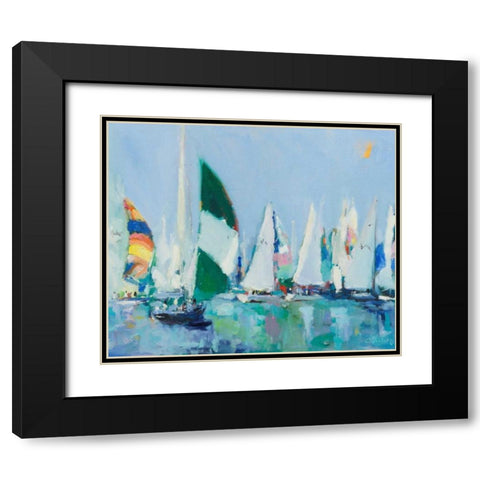 Parking Lot Black Modern Wood Framed Art Print with Double Matting by Crain, Curt