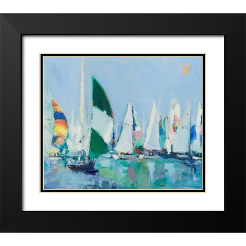 Parking Lot Black Modern Wood Framed Art Print with Double Matting by Crain, Curt