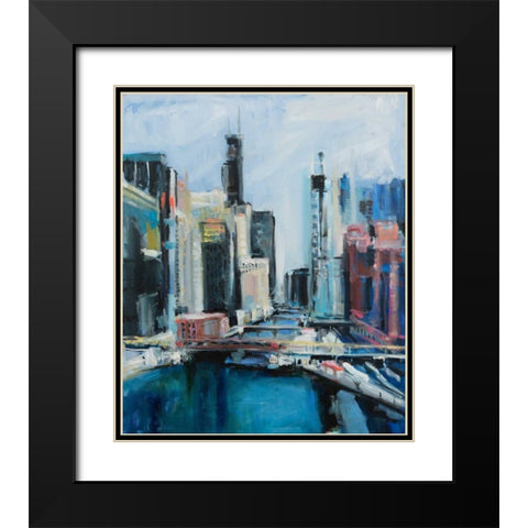 River View Black Modern Wood Framed Art Print with Double Matting by Crain, Curt