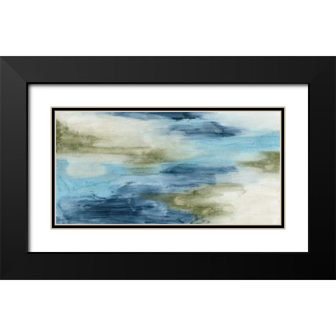 Ocean Flow II Black Modern Wood Framed Art Print with Double Matting by Meagher, Megan