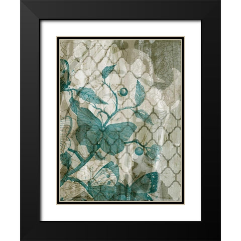 Arabesque Butterflies V Black Modern Wood Framed Art Print with Double Matting by Goldberger, Jennifer