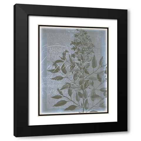 Fleur de Bleu I Black Modern Wood Framed Art Print with Double Matting by Goldberger, Jennifer