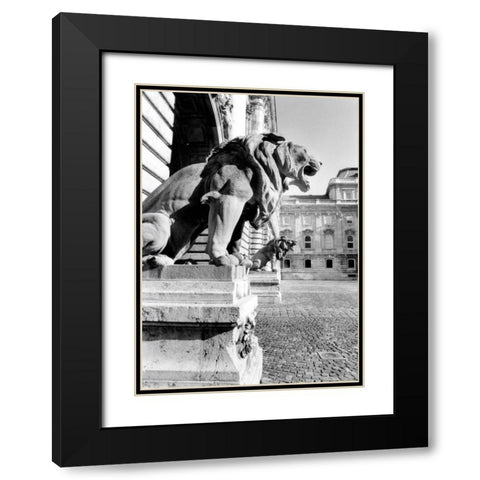 Standing Guard Royal Palace Black Modern Wood Framed Art Print with Double Matting by DeNardo, Laura