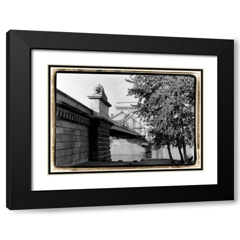 Crossing the Danube River Black Modern Wood Framed Art Print with Double Matting by DeNardo, Laura
