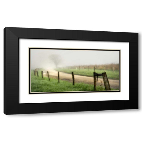 Around the Bend Black Modern Wood Framed Art Print with Double Matting by Head, Danny