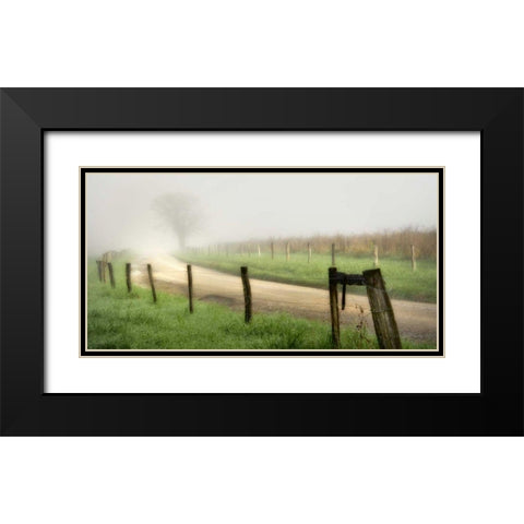 Around the Bend Black Modern Wood Framed Art Print with Double Matting by Head, Danny