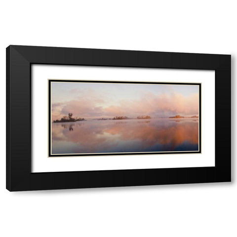 The Islands Panorama Black Modern Wood Framed Art Print with Double Matting by Head, Danny