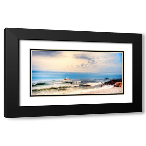Heading to Sea Black Modern Wood Framed Art Print with Double Matting by Head, Danny