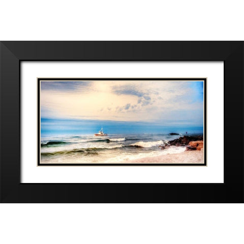 Heading to Sea Black Modern Wood Framed Art Print with Double Matting by Head, Danny