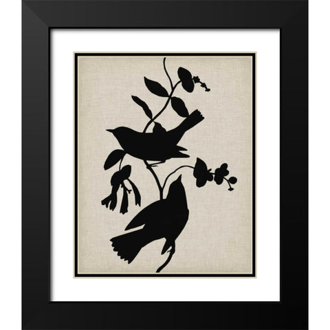 Audubon Silhouette IV Black Modern Wood Framed Art Print with Double Matting by Vision Studio