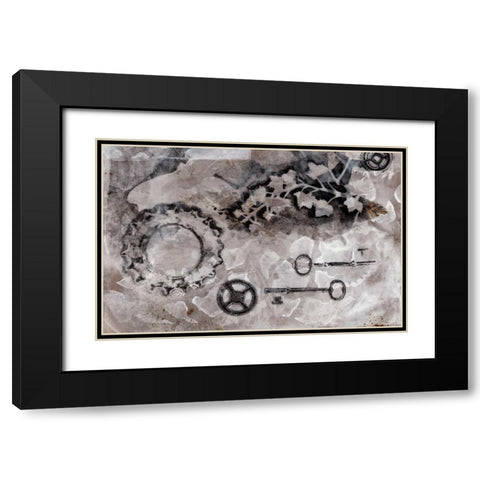 Juxtaposition II Black Modern Wood Framed Art Print with Double Matting by Goldberger, Jennifer