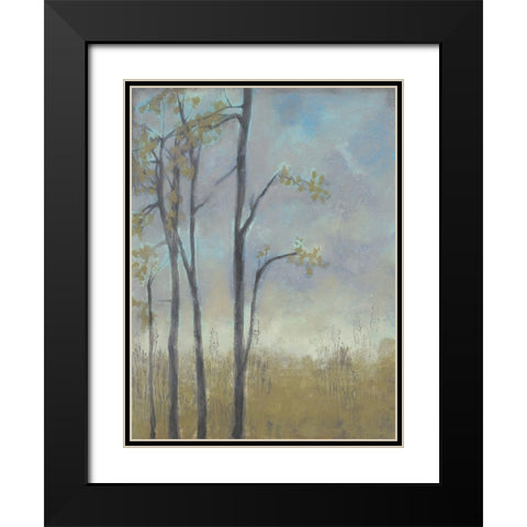 Tree-Lined Wheat Grass II Black Modern Wood Framed Art Print with Double Matting by Goldberger, Jennifer