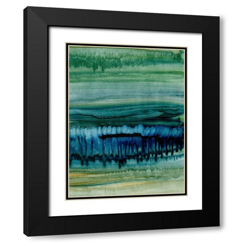 Merging III Black Modern Wood Framed Art Print with Double Matting by Harper, Ethan